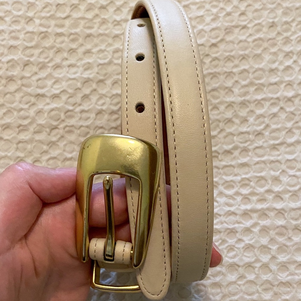 Vintage Coach Bone Leather Waist Belt